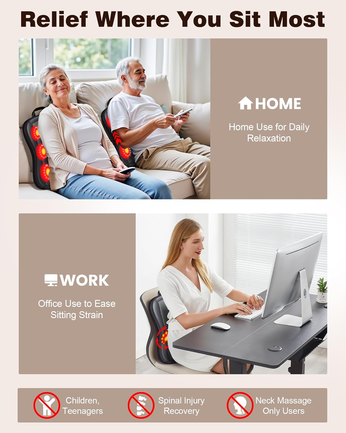 Ultimate Heated Shiatsu Back MassagerTM